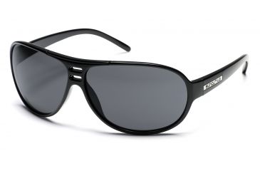 Image of Suncloud Joyride Sun Glasses with Black Frames, Gray Lenses