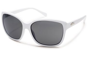 Image of Suncloud Polarized Optics Cayenne (New) Sunglasses - White Frame, Gray Polarized Polycarbonate Lenses S-CYPPGYWT