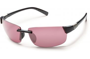 Image of Suncloud Polarized Optics Getaway Sunglasses - Black Frame/Rose Polarized Polycarbonate Lens S-GEPPRSBK