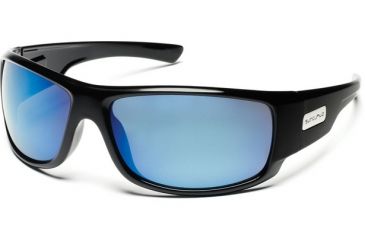 Image of Suncloud Polarized Optics Impulse Sunglasses - Black Frame, Blue Mirror Polarized Polycarbonate Lenses S-IMPPUMBK