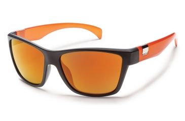 Image of Suncloud Polarized Optics Speedtrap Sunglasses - Black Orange Frame/Orange Mirror Polarized Polycarbonate Lens S-SPPPOMBO