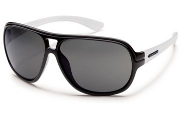 Image of Suncloud Polarized Optics Wingman (New) Sunglasses - Black / Smoke Temple Frame, Gray Polarized Polycarbonate Lenses S-WGPPGYSM