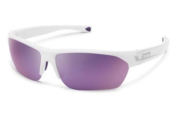 Image of Suncloud Polarized Optics Detour Polycarbonate Sunglasses, White/Purple Mirror, S-DTPPPRMWT