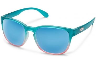 Image of Suncloud Polarized Optics Loveseat Sunglasses-Aqua Pink Fade-Blue Mirror