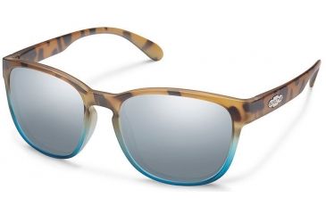Image of Suncloud Polarized Optics Loveseat Sunglasses-Matte Tortoise Blue Fade-Silver Mirror