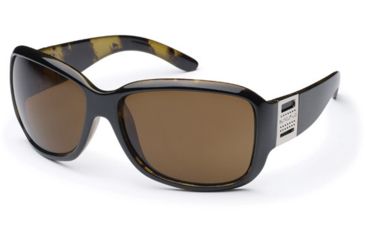 Image of Suncloud Runway Sunglasses, Black Backpaint Frame, Brown Polarized Polycarbonate Lens S-RWPPBRBK