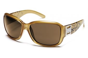 Image of Suncloud Runway Sunglasses, Gold Frame, Brown Polarized Polycarbonate Lens S-RWPPBRGD