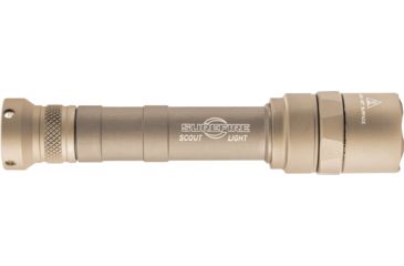 Image of SureFire M640DF Scout Light Pro Dual Fuel LED Weapon Light, 18650 Rechargeable Lithium CR123A, White, 1200-1500 Lumens, Tan, M640DF-TN-PRO