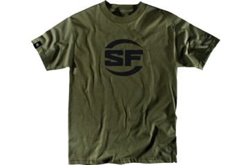 Image of SureFire SF Button Logo T-Shirt - Men's, 100% Cotton, Olive Drab, 2XL SST-SFB-OD-2XL