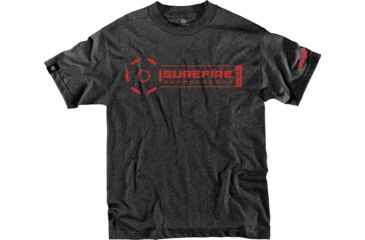 Image of SureFire Suppressor Stamp T-Shirt - Men's, 50/50 Polyester Cotton Blend, Dark Gray, Large SST-SUP-DG-L