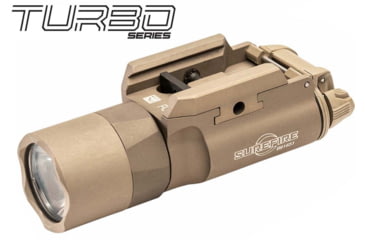 Image of SureFire X300 Turbo Series High-Candela LED Thumb Screw Rail Mount Handgun Weapon Light, Tan, X300T-B-TN