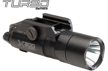 Image of SureFire X300T Turbo Series High-Candela LED Weapon Light, 123A Lithium, White Light, 650 Lumens, Black, X300T-B