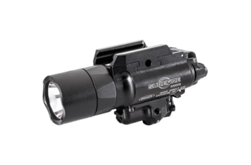 Image of SureFire X400T Turbo Series High-Candela LED Weaponlight, 123A Lithium, Red Laser, 600 Lumens, Black, X400T-A-RD
