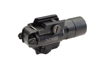 Image of SureFire X400T Turbo Series High-Candela LED Weaponlight, 123A Lithium, Red Laser, 600 Lumens, Black, X400T-A-RD