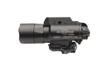 Image of SureFire X400T Turbo Series High-Candela LED Weaponlight, 123A Lithium, Red Laser, 600 Lumens, Black, X400T-A-RD