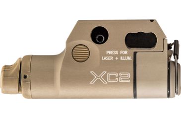 Image of SureFire XC2 Weapon Light, 300 mW IR LED, 7 mW 850 nm IR Laser Sight, 1.5V, Wedge Lock Universal Rail Mount, Tan, XC2-A-IRC-TN