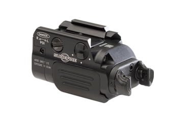 Image of SureFire XR2 Ultra-Compact Rechargeable LED Pistol Light w/ Laser, Rechargeable Lithium Polymer, White Light / Red Laser, 800 Lumens, Black, XR2-A-RD