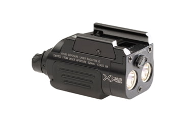 Image of SureFire XR2 Ultra-Compact Rechargeable LED Pistol Light w/ Laser, Rechargeable Lithium Polymer, White Light / Red Laser, 800 Lumens, Black, XR2-A-RD