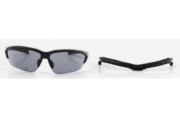Image of Survival Optics Sunglasses Gripz Riders/Doch Sunglasses, Black/Black Pad and Tip Frame, SOS Logo, Pc Smoke Lens 7593