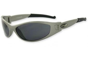 Image of Sos Wraps / G-force Sunglasses, Frame - Metallic Silver, Lens - Pc Smoke