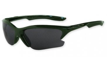 Image of Survival Optics Sunglasses X Change/Unleashed Sunglasses, Hunter Green Frame, Pouch/SOS Logo, Pc Green Xlt, Smoke, Yellow Lens 1014