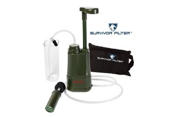 Image of Survivor Filter PRO Personal Water Filter, Green, 6.5 x 1.97 x 3.15 in, L610