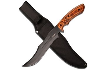 Image of Survivor Fixed Blade, 15in, Stainless Steel Blade, Full Tang Brown Pakkawood Handle HK-723