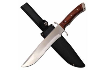 Image of Survivor SV-FIX006R Fixed Blade Knife, 10in, 3CR13 Stainless Steel, Bowie, Steel Blade, Pakkawood Handle, Brown, SV-FIX006BR