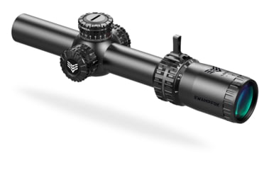 Image of Swampfox Arrowhead LPVO 1-10x24 Rifle Scope, 30mm Tube, Second Focal Plane, IR Green MIL Reticle, Black, ARH11024-GL
