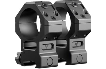 Image of Swampfox H.E. Rifle Scope Rings, 34mm Tube, 1.93in Centerline Height, /w Integral 45-degree Offset Reflex Side Mount, Black, MRH34-H
