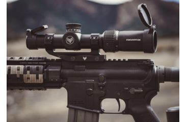 Image of Swampfox Tomahawk LVPO Rifle Scope, 1-8x24mm, 30mm Tube, Second Focal Plane, Illuminated Guerrilla Dot BDC Reticle, Black, ATK18241-B