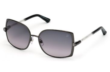 Image of Swarovski SK0043 Sunglasses - Shiny Gun Metal Frame Color, Gradient Smoke Lens Color