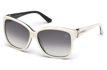 Image of Swarovski SK0057 Sunglasses - Ivory Frame Color, Gradient Smoke Lens Color