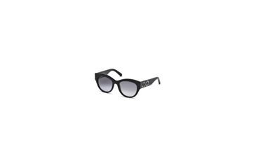 Image of Swarovski SK0127 Sunglasses - Shiny Black Frame Color, Gradient Smoke Lens Color