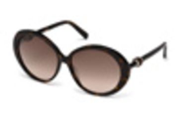 Image of Swarovski SK0130 Sunglasses - Dark Havana Frame Color, Gradient Brown Lens Color