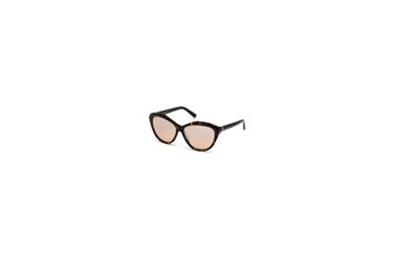 Image of Swarovski SK0136 Sunglasses - Dark Havana Frame Color, Brown Mirror Lens Color