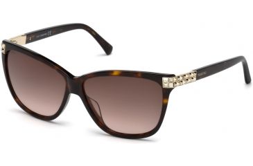 Image of Swarovski SK0137 Sunglasses - Dark Havana Frame Color, Gradient Brown Lens Color