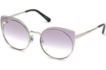 Image of Swarovski SK0173 Sunglasses - Shiny Palladium Frame Color, Smoke Mirror Lens Color