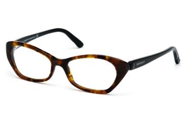 Image of Swarovski SK5067 Eyeglass Frames - Dark Havana Frame Color