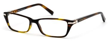 Image of Swarovski SK5081 Eyeglass Frames - Havana Frame Color