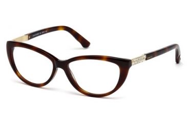 Image of Swarovski SK5085 Eyeglass Frames - Dark Havana Frame Color