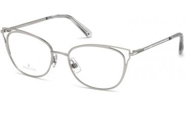 Image of Swarovski SK5260 Eyeglass Frames - Shiny Palladium Frame Color, Shiny Palladium Lens Color