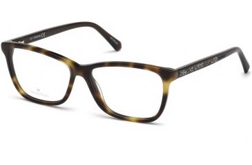 Image of Swarovski SK5265 Eyeglass Frames - Dark Havana Frame Color