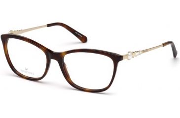 Image of Swarovski SK5276 Eyeglass Frames - Dark Havana Frame Color