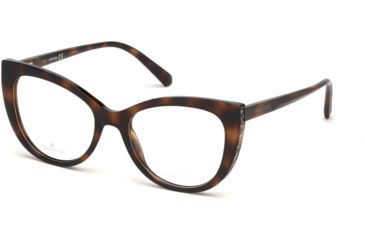 Image of Swarovski SK5291 Eyeglass Frames - Dark Havana Frame Color