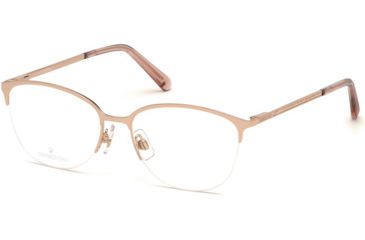 Image of Swarovski SK5296 Prescription Eyeglasses - Shiny Rose Gold Frame, Shiny Rose Gold Lenses, 52 mm Lens Diameter SK529652028