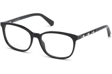 Image of Swarovski SK5300-F Prescription Eyeglasses - Shiny Black Frame, Shiny Black Lenses, 54 mm Lens Diameter SK5300-F54001