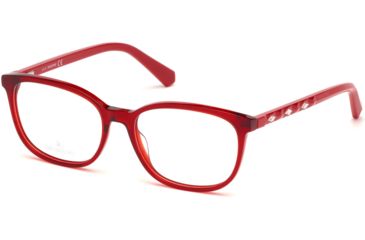 Image of Swarovski SK5300-F Prescription Eyeglasses - Shiny Red Frame, Shiny Red Lenses, 54 mm Lens Diameter SK5300-F54066