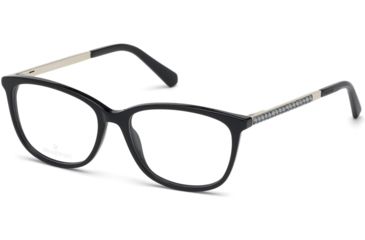 Image of Swarovski SK5308-F Progressive Prescription Eyeglasses - Shiny Black Frame, Shiny Black Lenses, 53 mm Lens Diameter SK5308-F53001