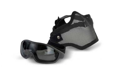 Image of Combo Airsoft Mask &amp; Tactical Goggles, Black